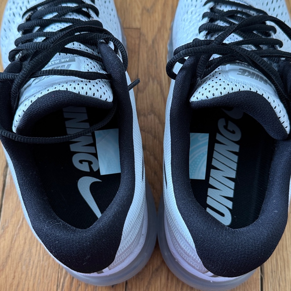 Nike White Pure Platinum Black Air Max Sneakers - Picture 11 of 12